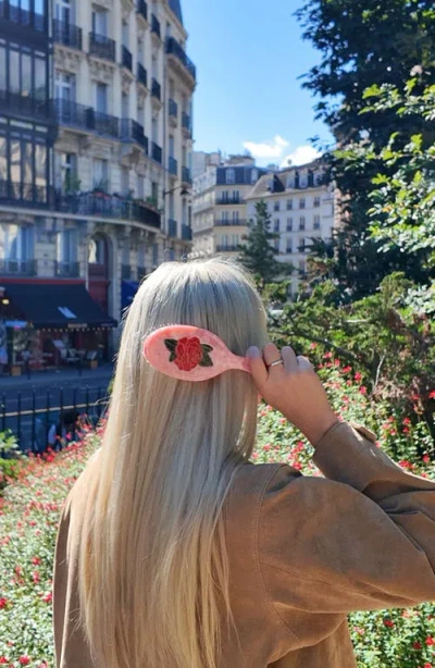 Solar Eclipse Hand Painted Vintage Rose Pink Amazing Hair Day Brush In Pink