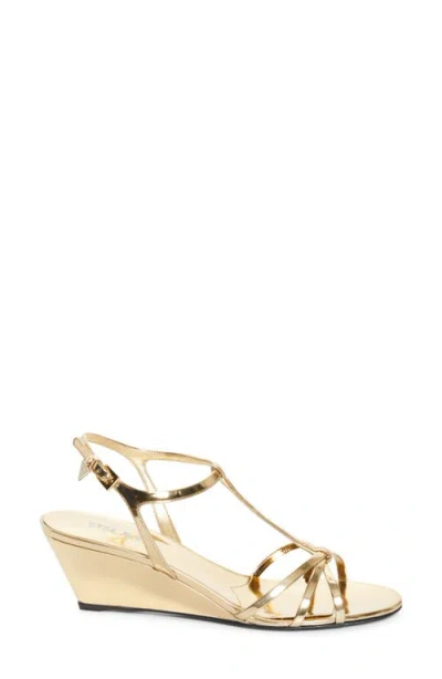 Prada Metallic Wedge Sandals Ankle Strap Open Toe In Multi