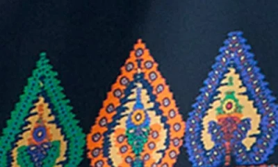 Etro Silk Twill Kesa With Placed Floral Paisley Print In Multi