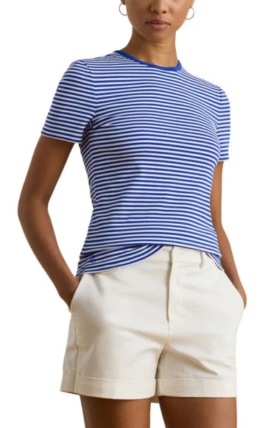 Ralph Lauren Lauren  Stripe Cotton Ringer Neck T-shirt