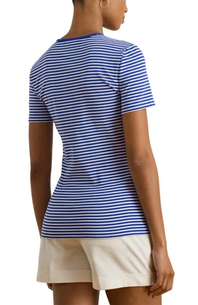 Ralph Lauren Lauren  Stripe Cotton Ringer Neck T-shirt