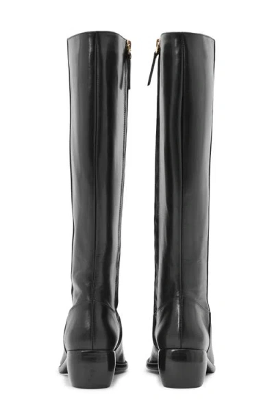 Reiss Micheala Knee High Boot In Black