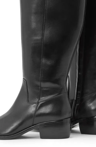 Reiss Micheala Knee High Boot In Black