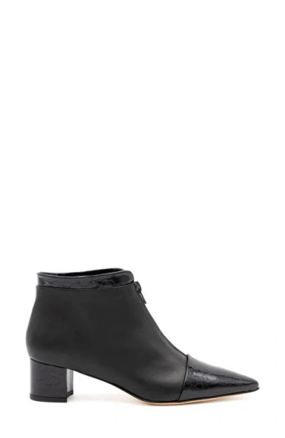 Amalfi By Rangoni Petronio Pointed Cap Toe Bootie In Black