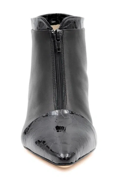 Amalfi By Rangoni Petronio Pointed Cap Toe Bootie In Black