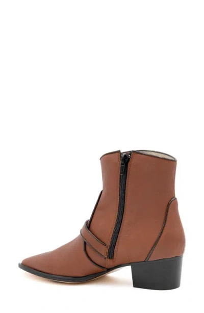 Amalfi By Rangoni Plotina Pointed Toe Bootie In Brown