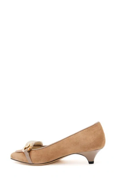 Amalfi By Rangoni Astarte Pointed Toe Kitten Heel Pump In Brown