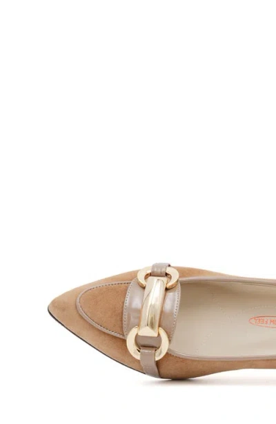 Amalfi By Rangoni Astarte Pointed Toe Kitten Heel Pump In Brown