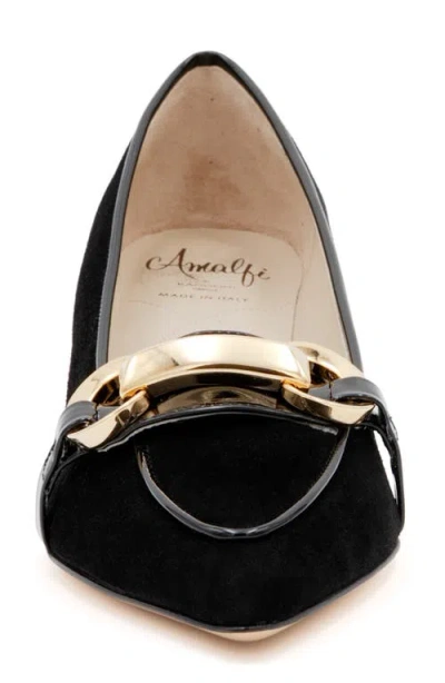 Amalfi By Rangoni Astarte Pointed Toe Kitten Heel Pump In Black