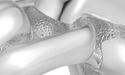 Ania Haie Paper Clip Band Ring In Silver