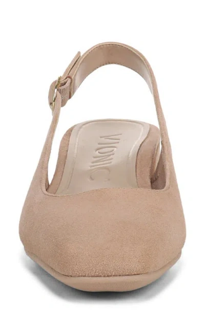 Vionic Reyes Block Heel Slingback Pump In Brown