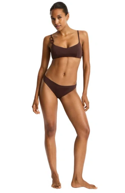 Sea Level Mythos Scoop Neck Bikini Top In Brown