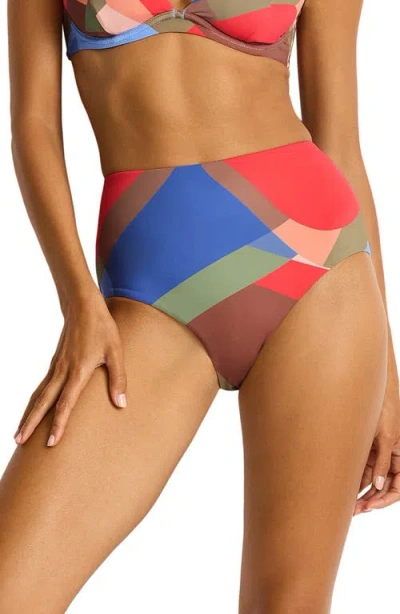 Sea Level Santora High Waist Bikini Bottoms In Multi