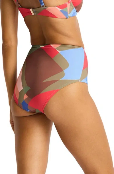 Sea Level Santora High Waist Bikini Bottoms In Multi