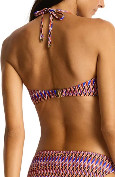 Sea Level U Bar Bandeau Bikini Top In Multi