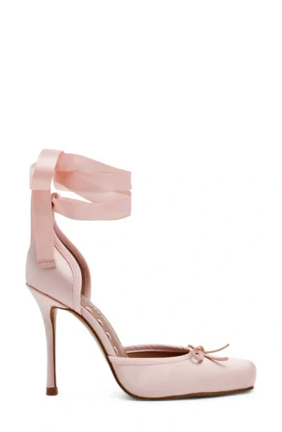 Steve Madden Larina Ankle Wrap Pump In Pink