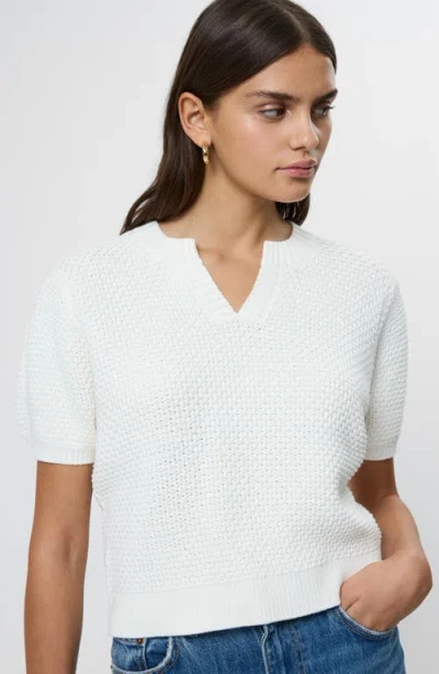 French Connection Remy Puff Sleeve Sweater In White