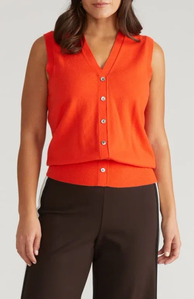 Universal Standard Frankie Sweater Vest In Orange