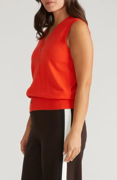 Universal Standard Frankie Sweater Vest In Orange