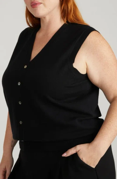 Universal Standard Frankie Sweater Vest In Black
