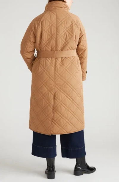 Universal Standard Nehra Quilted Coat In Brown