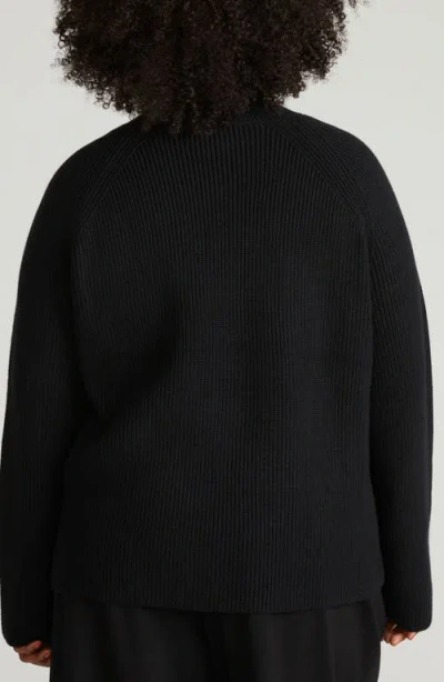 Universal Standard Arli Surplice Neck Sweater In Black