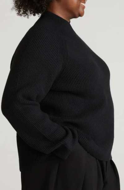 Universal Standard Arli Surplice Neck Sweater In Black