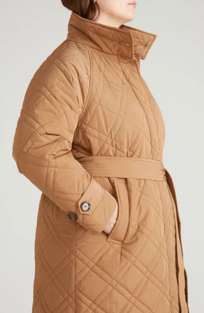 Universal Standard Nehra Quilted Coat In Brown