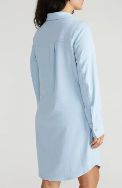 Universal Standard Long Sleeve Check Flannel Shirtdress In Blue