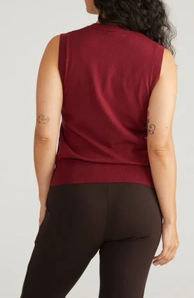 Universal Standard Frankie Sweater Vest In Red