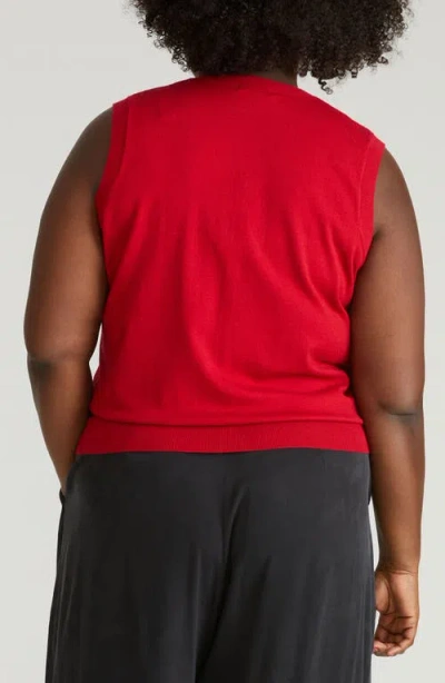 Universal Standard Frankie Sweater Vest In Red