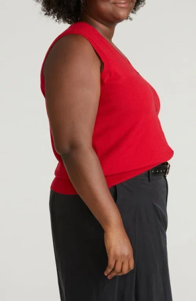 Universal Standard Frankie Sweater Vest In Red