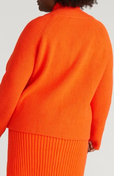 Universal Standard Arli Surplice Neck Sweater In Orange