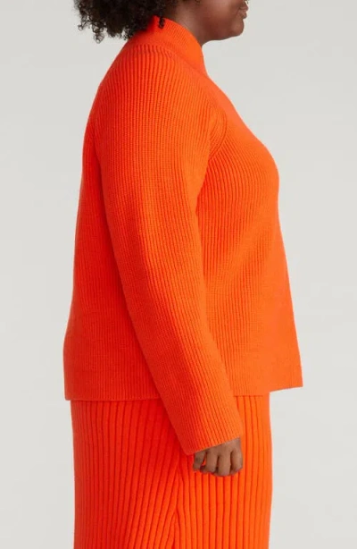 Universal Standard Arli Surplice Neck Sweater In Orange
