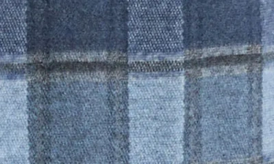 Universal Standard Long Sleeve Check Flannel Shirtdress In Blue