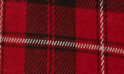 Universal Standard Long Sleeve Check Flannel Shirtdress In Red