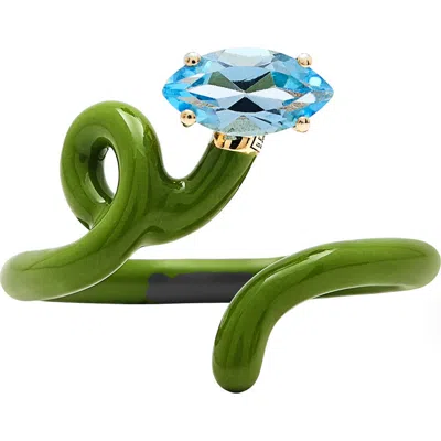 Bea Bongiasca Baby Vine Tendril Ring In Green