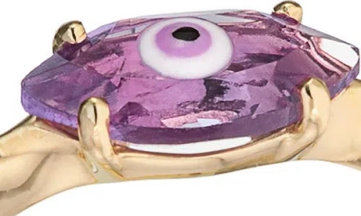 Bea Bongiasca Big Eye Gemstone Ring In Purple