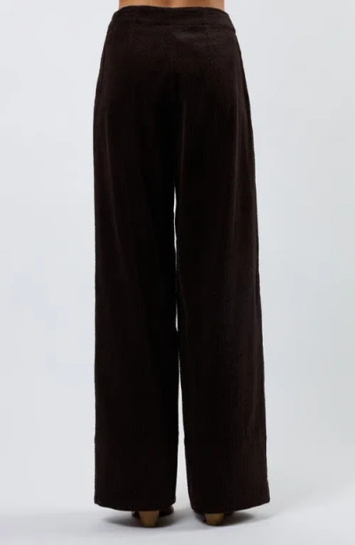 Viens Avec Moi The Odyssey Wide Leg Corduroy Pants In Brown