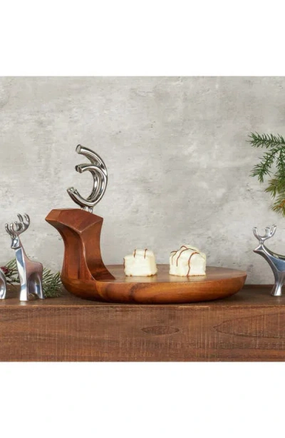 Nambe Nambé Reindeer Platter In Brown