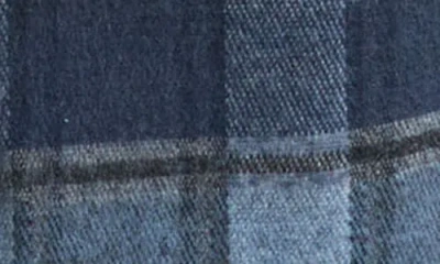 Universal Standard Morgan Long Sleeve Stretch Flannel Midi Shirtdress In Blue