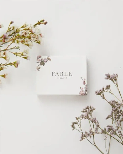 Fable England Hydrangea Necklace Silver In Blue