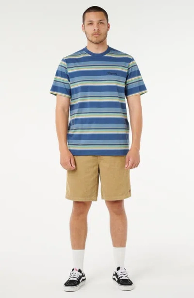 Rip Curl Mod Cali Stripe T-shirt In Blue