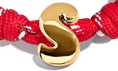 Baublebar Knotty Initial Bracelet In Red