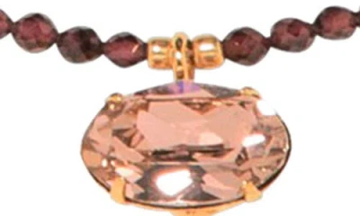 Jennifer Behr Freya Pendant Necklace In Burgundy