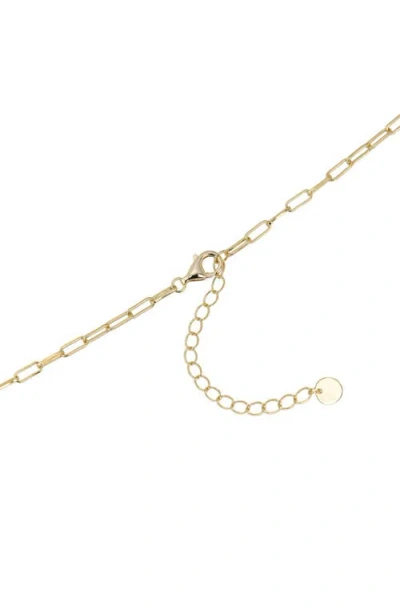 Athra Luxe Baguette Rope Link Pendant Necklace In Gold