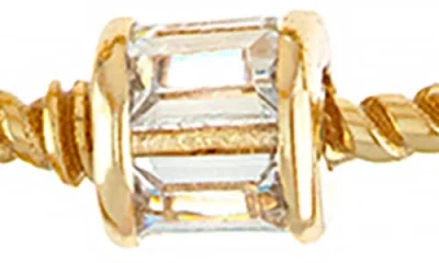 Athra Luxe Baguette Rope Link Pendant Necklace In Gold