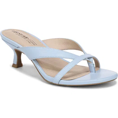 Lifestride Navine Kitten Heel Flip Flop In Blue