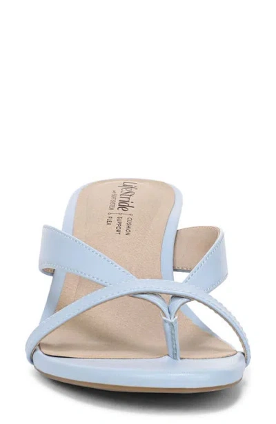 Lifestride Navine Kitten Heel Flip Flop In Blue