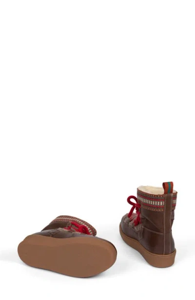 Penelope Chilvers Cosmos Genuine Shearling Lined Boot In Brown